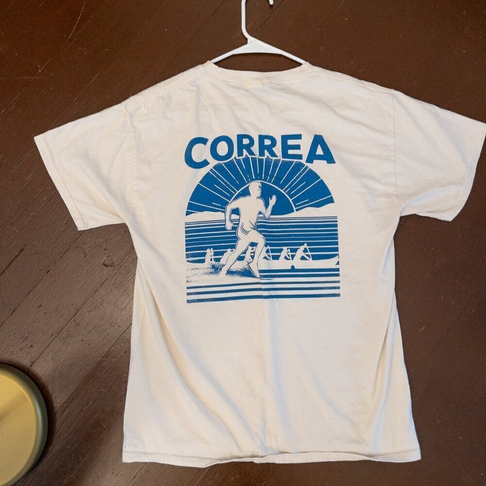 Correa Oregon Vintage-Inspired Graphic Tee – Cream, Size M